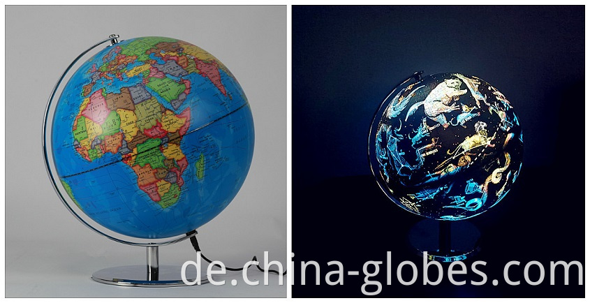 illuminated world globe lamp